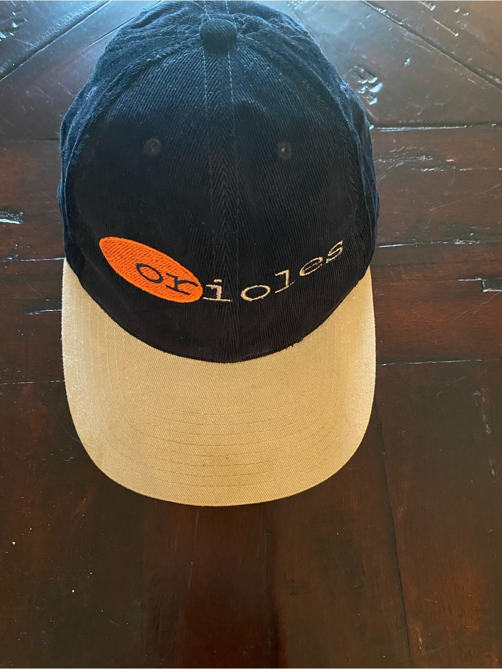 Vintage 90s Baltimore Orioles American Needle Strap-back Hat Two Tone cap MLB